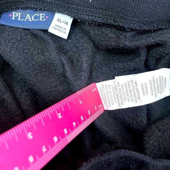 Girls Black & Gold Striped Sweatpants (XL-14) - Picture 4 of 5